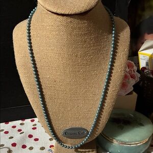 Origami Owl Teal Beaded Necklace